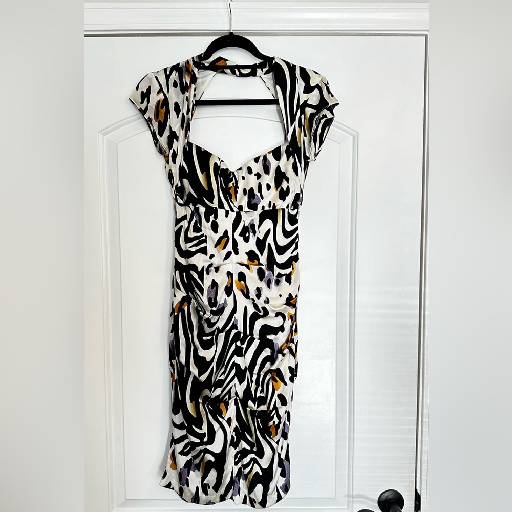 Cache SZ 2 Silk Dress Open Back